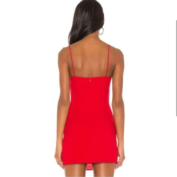 NWT Superdown x Revolve Syrus Slit Mini Dress in Cherry - Picture 5 of 8